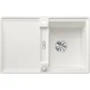 Image de BLANCO ADIRA 45 S-F Évier en granit blanc en silgranit blanc, type de montage : affleurant, réversible, pour armoires inférieures de 45 cm de large, grand bassin, surface facile à nettoyer, 77 x 49 x