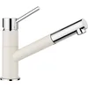 Image de BLANCO Kano-S Robinet de cuisine en blanc doux/chromé | basse pression | Avec tuyau extractible | Clapet anti-retour | Cartouche en céramique | Qualité de l'eau garantie et économie d'eau