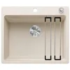 Image de BLANCO ETAGON 6-F, SILGRANIT blanc doux, type d'encastrement : affleurant, avec commande de ventilation, avec accessoires, meuble bas de 60 cm, concept de système bien pensé avec rails ETAGON
