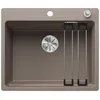 Image de BLANCO ETAGON 6-F, SILGRANIT tartufo, type d'encastrement : affleurant, avec commande de ventilation, avec accessoires, meuble bas de 60 cm, concept de système bien pensé avec rails ETAGON polyvalents