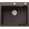 Image de BLANCO ETAGON 6-F, SILGRANIT Café, Type d'encastrement : affleurant de Surface, avec Commande d'évacuation, avec Accessoires, Meuble Bas de 60 cm, Concept de système Bien pensé avec Rails ETAGON