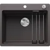 Image de BLANCO ETAGON 6-F, SILGRANIT gris roche, type de montage : affleurant de surface, avec commande de ventilation, avec accessoires, meuble bas de 60 cm, concept de système bien pensé avec rails ETAGON