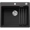 Image de BLANCO ETAGON 6-F, SILGRANIT anthracite, type d'encastrement : affleurant de surface, avec commande d'évacuation, avec accessoires, meuble bas de 60 cm, concept de système bien pensé avec rails ETAGON