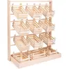 Image de Small Foot 7035 Marchande en Bois, Grand Stand avec Douze caisses vides, Belle Finition Solide, à partir de 3 Ans