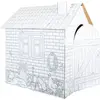 Image de small foot Maison de jeu "Ferme" en carton, à colorier avec crayons gras, de couleur, feutres, age 3 +, 10015, Blanc