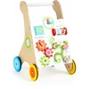 Image de small foot Chariot de marche Multicolore, en bois, jouet de motricité multifonctionnel, avec roues recouvertes de caoutchouc, dès 1 an, 10745, petit