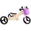 Image de Small Foot Draisienne et Tricycle Rose, en Bois Rose, Tricycle et draisienne, avec siège réglable, 11612