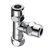 Image de Schell Universal Té de raccordement avec raccord à compression et à pas de vis avec écrou libre, 041000699,