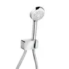 Image de Kludi LOGO Set de douche avec raccord mural coudé et support, 1 jet, 6867005-00,