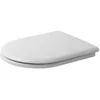 Image de Duravit Abattant WC Assorti à Starck 2, Happy D et Darling, Abattant Toilette en Uréa-Duroplast, Couvercle de Toilette avec Charnières en Acier Inoxydable, Blanc