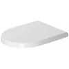 Image de Duravit Abattant WC Starck 3, Abattant Toilette en Uréa-Duroplast, Couvercle de Toilette avec Charnières en Acier Inoxydable, Blanc