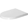 Image de Duravit Abattant WC Starck 3, Abattant WC avec amortisseur de fermeture, Abattant Toilette en Uréa-Duroplast, avec Charnières en Acier Inoxydable, Blanc