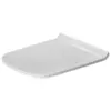 Image de Duravit Abattant WC Durastyle, Abattant Toilette en Uréa-Duroplast, Couvercle de Toilette avec Charnières en Acier Inoxydable, Version rallongée, Blanc