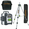 Image de Laserliner CompactPlane-Laser 3G Set 150 - Kit Laser À Lignes Croisées Avec Trépied Dans Un Sac - 3 Lignes - Vert - 30 M