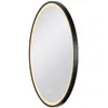 Image de SLV TRUKKO 60 - Éclairage intérieur - Miroir pour Salle de Bain - Miroir de Salle de Bain - 3000/4000/6500 K - 730 LM - Interrupteur à intensité Variable - Diamètre : 60 cm - Chromé - Bord Noir