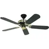 Image de Ventilateur de plafond CasaFan Black Magic 5 pales (Ø x H) 132 cm x 335 mm noir, laiton (poli)