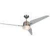 Image de CasaFan Eco Aviatos 132 BN-SL Ventilateur de plafond 31 W (Ø x H) 132 cm x 365 mm chrome (brossé) pales interchangeables, avec éclairage, avec télécommande