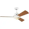 Image de Ventilateur de plafond CasaFan Libeccio 3 pales (Ø x H) 142 cm x 285 mm cerisier, érable, gris, blanc