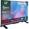 Image de La TOSHIBA 32WV2563DG est une TV LED de 32" (80 cm) avec une r solution HD 1366x768. Id ale pour les petits espaces, elle offre une connectivit  WiFi pour acc der a vos applications de streaming. Avec