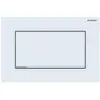 Image de Geberit 115893JT1 Sigma 30 Plaque de déclenchement pour chasse d'eau et chasse d'eau avant et plaque + boutons Blanc mat Rayures chromées