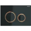 Image de Geberit - Plaque de chasse d'eau Geberit - Plaque de déclenchement noir mat, noires Sigma21 pour rinçage double touche or rouge - Geberit