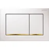 Image de Plaque de déclenchement Omega30 GEBERIT pour rinçage - double touche blanc/doré - 115.080.KK.1