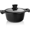 Image de kela Casserole à induction 20 cm avec couvercle en verre STELLA NOVA, Casserole petite 2,2 L avec Oil Control System, fonte d'aluminium revêtue, poignée Softtouch