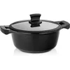 Image de kela Casserole à induction 24 cm avec couvercle en verre STELLA NOVA, Casserole grande 3,5 L avec Oil Control System, fonte d'aluminium revêtue, poignée Softtouch