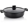 Image de kela Poêle à servir/à braiser 32cm STELLA NOVA, avec couvercle et Oil Control System, Casserole à induction 5 L, Fonte d'aluminium revêtue, Poêle à paella à haut bord