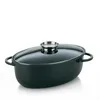 Image de kela Cocotte 8 litres, induction Cocotte ovale KERROS, couvercle avec bouton de réglage de l'arôme, fonte d'aluminium revêtue, convient pour le four