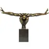 Image de Kare Design Objet Décoratif athlète, Bronze, Marbre, Sculpture, Deco Intérieur, Décoration Chambre, Salon, Maison, Cadeau Homme, 52x75x23 cm (H/L/P)