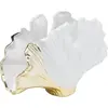 Image de Kare Design Vase Ginkgo Elegance, Blanc, Or, Grès Vernissé, Vase Decoratif pour Fleur, Deco Intérieur, Decoration Chambre, Salon, Maison, 18 x 26 x 9 cm