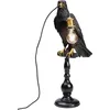 Image de Kare Design Lampe à Poser Animal Sitting Crow, Or/Noir, Animal Corbeau, Lampe de Table, Lampe Salon, Deco Intérieur, Décoration Chambre, Couloir, 61x16x29 cm (Ampoule Non Incluse)