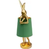 Image de Kare Design Lampe de table Animal Rabbit 6, Vert, 68x23x26 Cm, Luminaire d’intérieur lampe de table accessoire déco, Lampe de table décorative, Lampe sculpture, Motif animal sculptural, Salon
