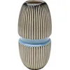 Image de Kare Vase Design Calabria - Vase décoratif - en Porcelaine - Fait à la Main - Pièce Unique - 31 cm (H) - Bleu