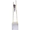 Image de Kare Design Objet Décoratif Elements Climbing Man, Or/Noir, Acier, Moderne Figurine, Sculpture, Deco Intérieur, Décoration Chambre, Salon, Maison, Cadeau, 41x9x9 cm (H/L/P)