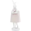 Image de Kare Design Lampe à poser Animal Rabbit, Lapin, blanc/rose, abat jour lin, lampe de table, decoration chambre à coucher, salon, 68x23x26cm (Ampoule Non Incluse)