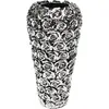 Image de Kare Design Vase Rose Multi, Argent, Faïence, Motif de Roses, Pour Fleur, Arrangements Floraux, Decoratif, Deco Intérieur, Décoration Chambre, Salon, Couloir, Cadeau, 37x18x18cm