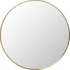 Image de Kare Miroir Mural Design Simply - Doré - Diamètre : 90 cm - avec Cadre - pour Couloir, Salon, Chambre à Coucher