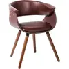 Image de Kare Design Chaise Monaco, Nougat-Marron, Aspect Cuir, Hêtre Massif, Chaise Avec Accoudoirs, Chaise Salle a Manger, Deco Intérieur, Decoration Salon, Cuisine, Chambre, Maison, 72x58x47cm