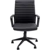 Image de Kare Design Chaise de Bureau Labora Dossier Bas, Noir, Aspect Cuir, Pivotante, Ergonomique, Style Moderne, Fauteuil de Bureau, Confortable, Rembourrage, 109x59x62cm (H/L/P)