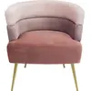 Image de Kare Design Fauteuil Sandwich, Rose/Or, Aspect Velours, Pieds Acier, Style Élégante, Fauteuils Cocktail, Fauteil Salon, Deco Intérieur, Décoration Chambre, Maison, 74x65x64cm (H/L/P)