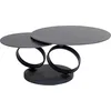 Image de Kare Design Table Basse Beverly, Noir, Céramique, Acier, Style Moderne, Deco Intérieur, Décoration Chambre, Salon, Maison, 43x133x80 cm (H/L/P)