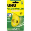 Image de UHU Rouleau de Colle Non Permanent 8,5mx6,5mm - Adhésif Repositionnable pour Bureau et Fournitures de Papeterie