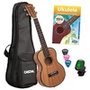 Image de CASCHA HH 2049 DE Premium Ukulélé Tenor/Acajou/bundle avec formation d'ukulélé allemand (+DVD)/accordeur/sac rembourré/3 médiators/cordes d'AQUILA