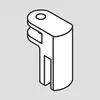 Image de Koralle TwiggyPlus Fixation en verre GU pour cabine de douche en U, Z1355000X1,