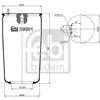 Image de FEBI BILSTEIN Soufflet à air, suspension pneumatique pour FIAT: Punto, 128 & FORD: Mondeo, Transit/Tourneo, Granada, Scorpio (Ref: 39991)