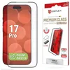 Image de Displex EasyOn® MountMaster Film de protection d'écran en verre blindé de qualité supérieure pour Apple iPhone 17 Pro, couverture complète, verre trempé 10H, résistant aux rayures, sans bulles