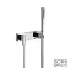 Image de Dornbracht CL.1 Set de douche avec raccord mural coudé et support, 1 jet, 27818980-00,