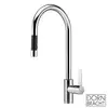 Image de Dornbracht Tara Ultra Mitigeur de cuisine pivotant, avec douchette extractible, 33870875-00,
